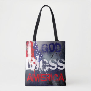 Tote Bag Splf d'aquarelle God Bless America