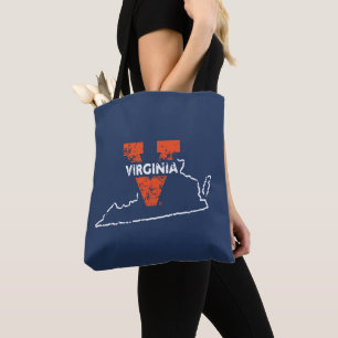 Tote Bag Split V Virginia State Love