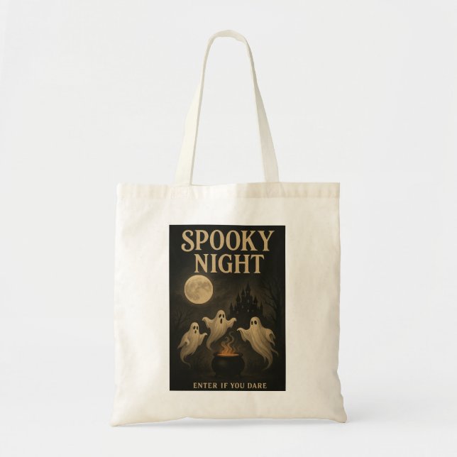 Tote Bag Spooky Night Enter If You Dare (Devant)