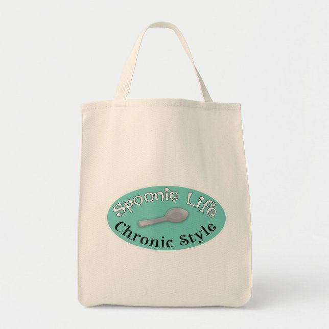 Tote Bag Spoonie Style - Diner Green (Devant)