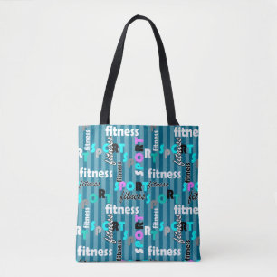 Tote Bag sport fitness texte clair motif pour sportswear