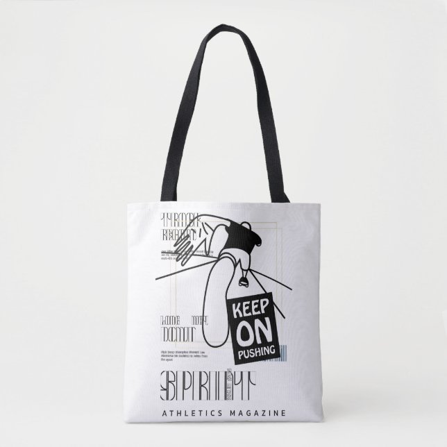 Tote Bag Sport sportif continuer à pousser (Devant)