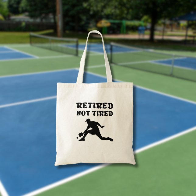 Tote Bag Sports de pickball à la retraite, mais non fatigué (Créateur téléchargé)