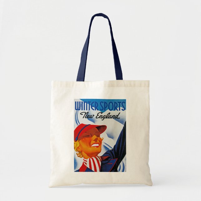 Tote Bag Sports d'hiver Nouvelle Angleterre (Devant)
