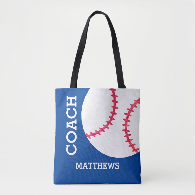 Tote Bag Sports personnalisés par entraîneur du base-ball (Devant)