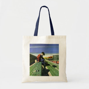 Tote Bag Sports Vintage, Supporter de Football Triste avec