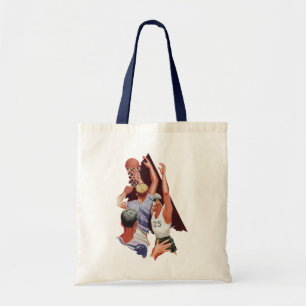 Tote Bag Sports vintages, joueurs de basket-ball dans un je