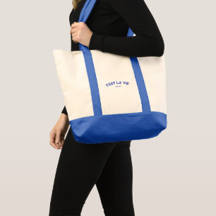 Tote Bag Sporty C'est La Vie Paris Bleu