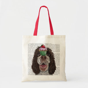 Tote Bag Springer Spaniel avec Cupcake