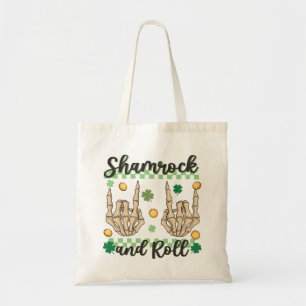 Tote Bag Squelette à main shamrock et rouleau