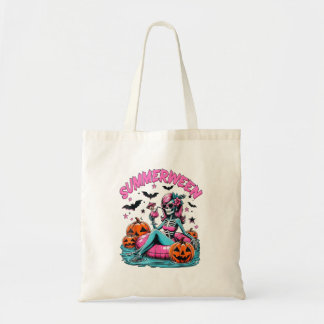 Tote Bag Squelette chaud de l'été Halloween Plage d'été