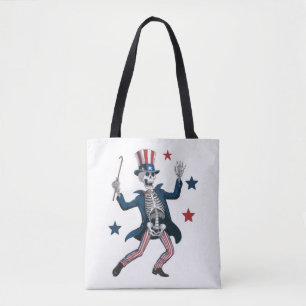 Tote Bag Squelette dansant du 4 juillet