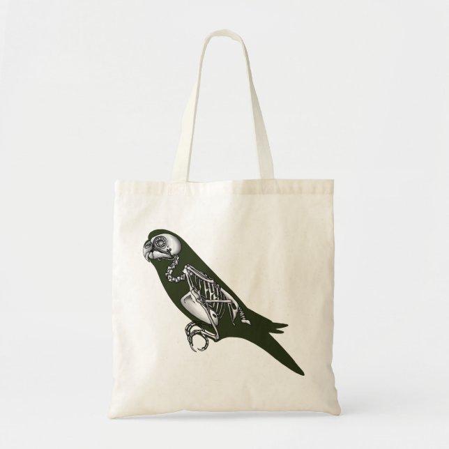 Tote Bag Squelette de Budgie (Devant)