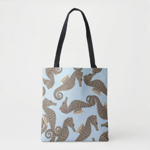 Tote Bag Squelette de dinosaure, motif sans soudure grunge.