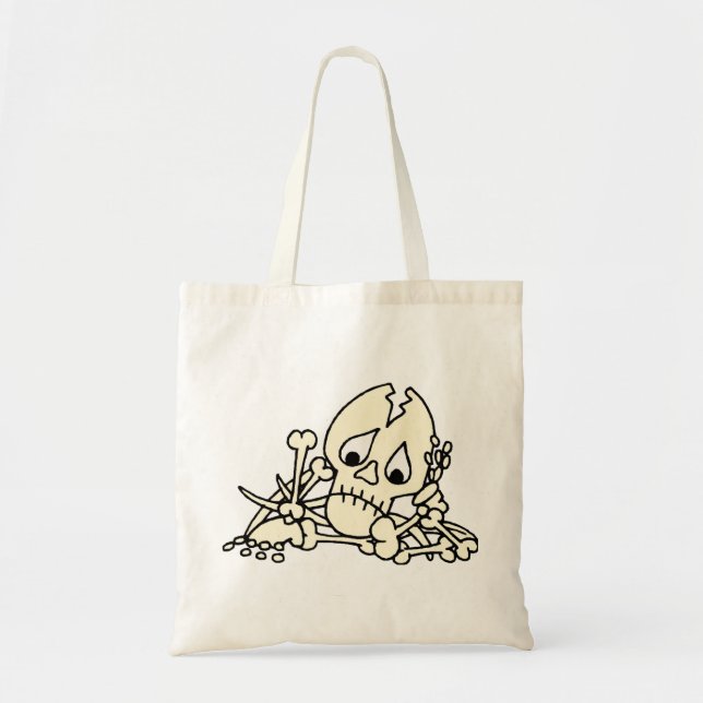 Tote Bag Squelette des os cassés (Devant)