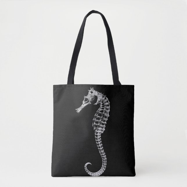 Tote Bag Squelette d'Hippocampe (Devant)