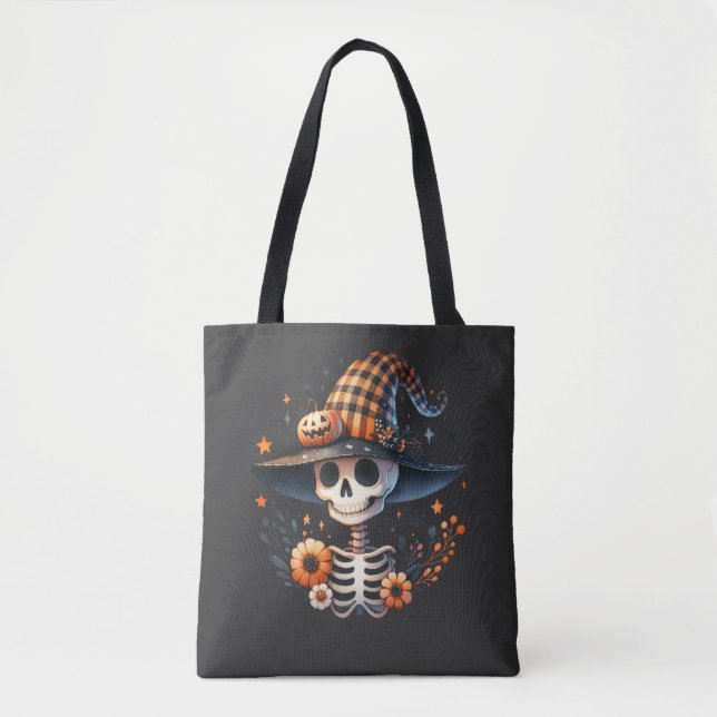 Tote Bag squelette jour halloween (Devant)