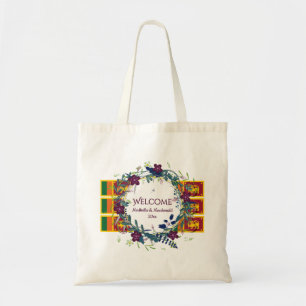 Tote Bag SRI LANKA FLAG WEDDING WELCOME destination florale