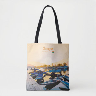 Tote Bag Srinagar, Inde - Bateaux Shikara du lac Dal
