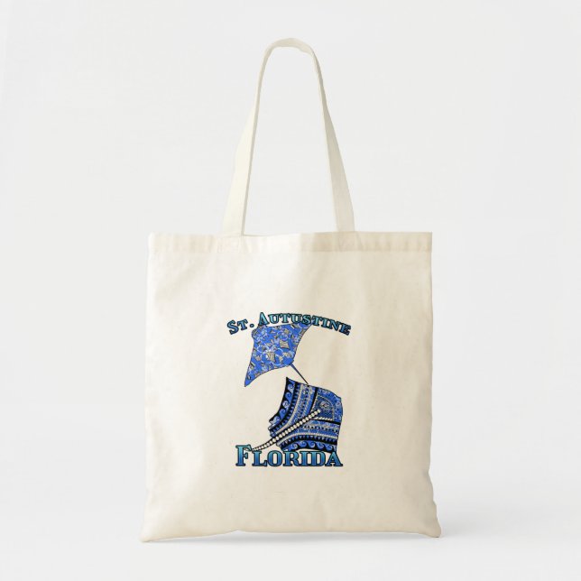 Tote Bag St. Augustine Florida Tribal de vacances Stingray (Devant)