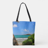 Tote Bag St Croix, scène de plage d'île de Vierge des USA (Dos)