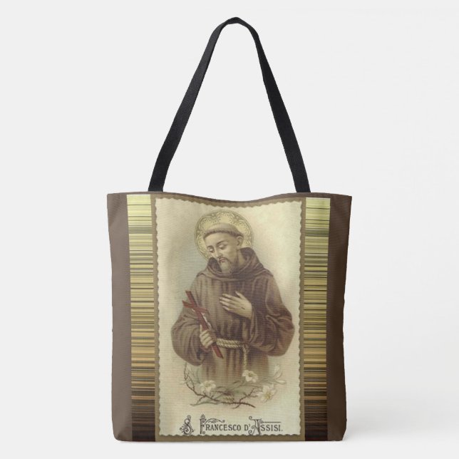 Tote Bag St Francis du saint patron d'Assisi des animaux (Dos)