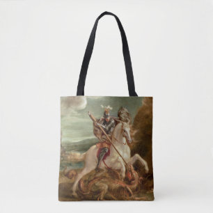 Tote Bag St George massacrant le dragon, (huile sur le