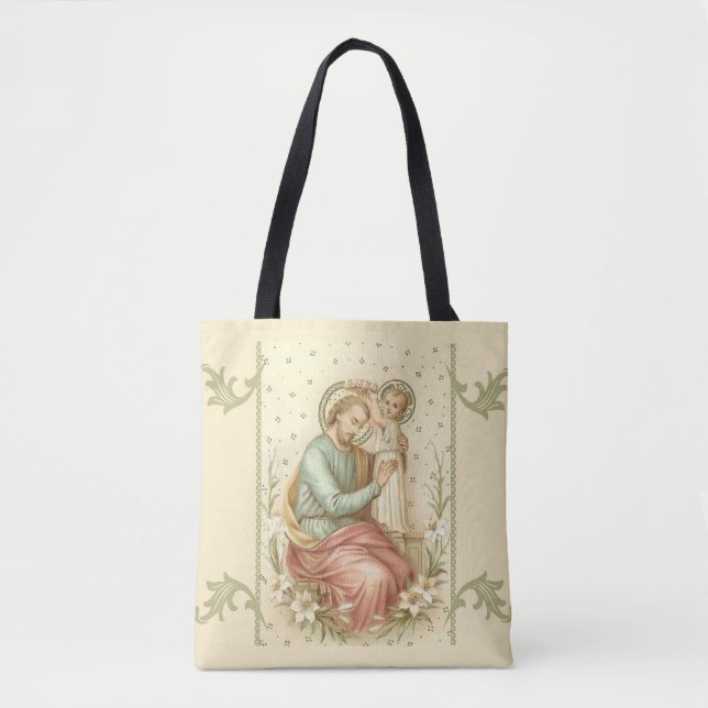 Tote Bag St Joseph et bébé Jésus (Devant)