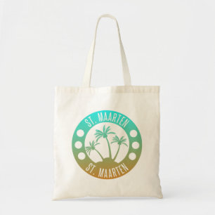 Tote Bag St Maarten Ocean Aqua Blue Gradient Sint Martin