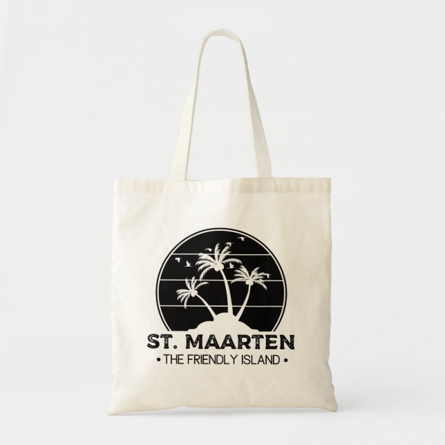 Tote Bag St Martin L'île conviviale Sint Martin (Devant)