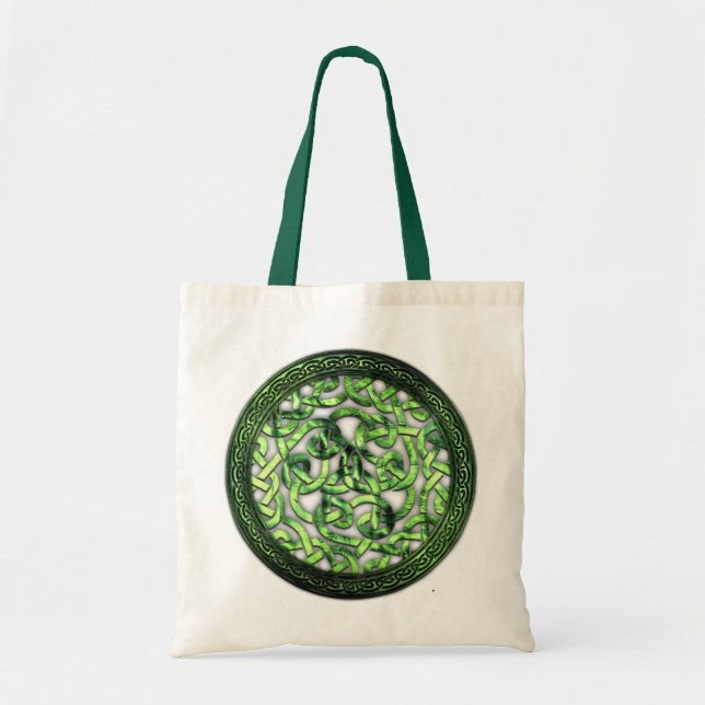 Tote Bag St. Patrick's Day - Celtic Motif Round (Devant)
