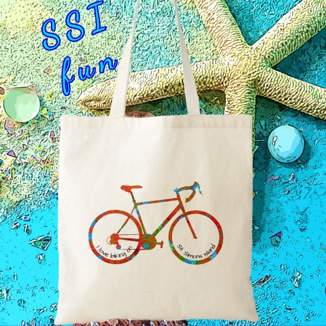 Tote Bag St. Simons Island GA vélo fourre-tout (Créateur téléchargé)