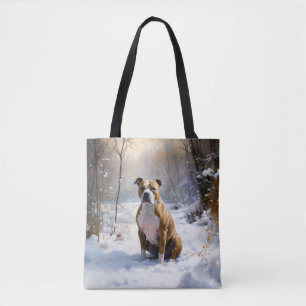 Tote Bag Staffordshire américain Noël Let It Snow