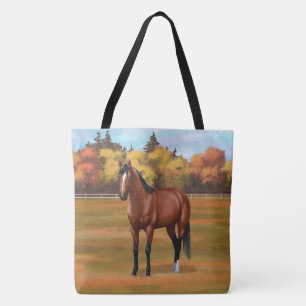 Tote Bag Stallion Cheval du Quartier Brown Bay