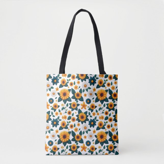 Tote Bag Stampede de tournesol : Disco Super de la nature (Devant)