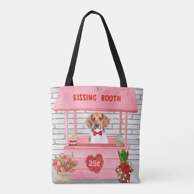 Tote Bag Stand de baisers pour la Saint-Valentin pour chien (Dos)