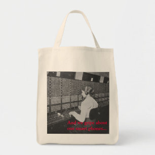 Tote Bag Standardiste vintage de téléphone Fourre-tout
