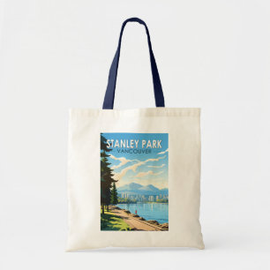 Tote Bag Stanley Park Vancouver Canada Travel Art Vintage