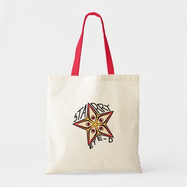 Tote Bag Star Eye rose jaune (Devant)