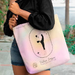 Tote Bag Star rose dégradé Yoga professeur studio professeu<br><div class="desc">dégradé moderne jaune et rose ombre avec étoiles,  formes géométriques et yoga pose silhouette Yoga instructeur studio sac fourre-tout enseignant. Ajoutez votre logo.</div>