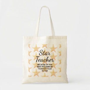 Tote Bag STAR TEACHER APPRECIATION Believed I Could Custom