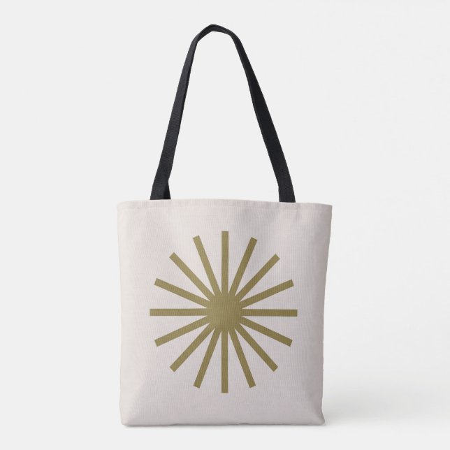 Tote Bag Starburst Gold & Linen White (Dos)