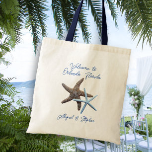 Tote Bag Starfish Beach Wedding Bienvenue