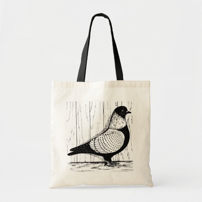 Tote Bag Starling Pigeon Silver-laced 1979 (Devant)