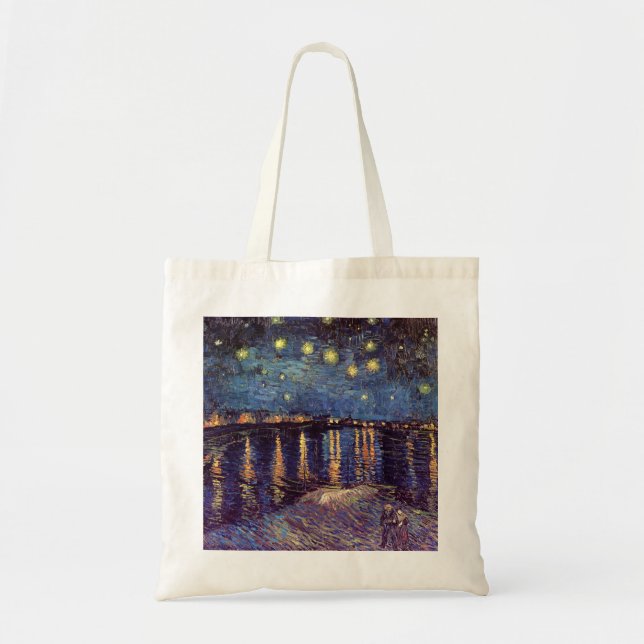 Tote Bag Starry Night Over the Rhone par Vincent van Gogh (Devant)