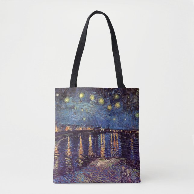Tote Bag Starry Night Over the Rhone par Vincent van Gogh (Devant)