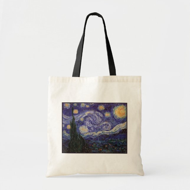 Tote Bag Starry Night, Van Gogh French Town Saint Remy Four (Devant)