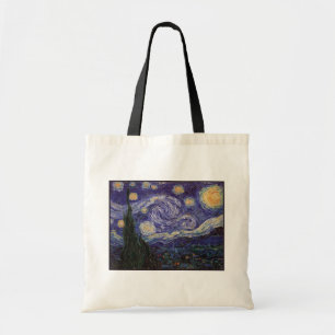 Tote Bag Starry Night, Van Gogh French Town Saint Remy Larg