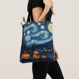 Tote Bag Starry Night Van Gogh Halloween