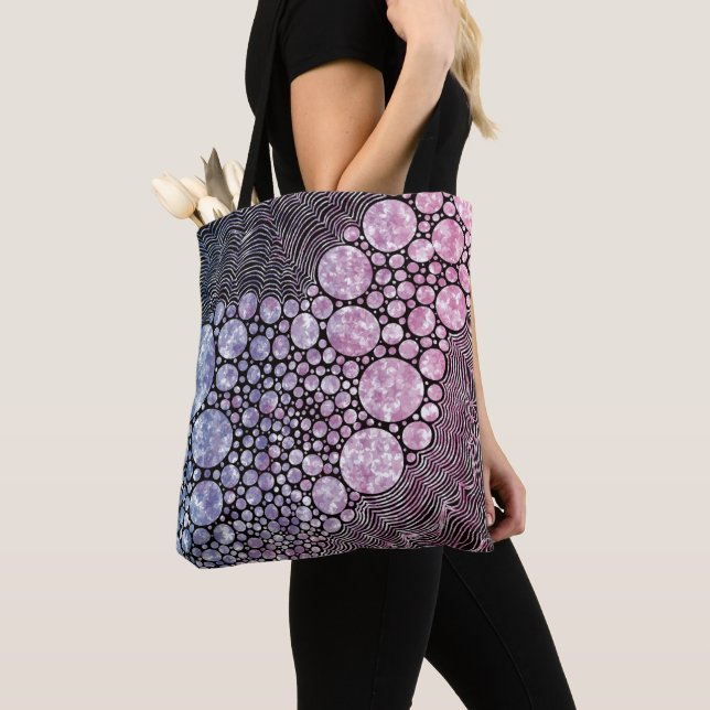 Tote Bag Stars orbs et cercles conception abstraite (De près)